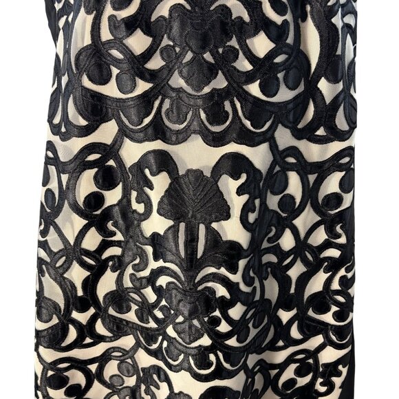 Vince Camuto Sleeveless Dress, Velvet Textured Pattern, Back Zipper Closure 14 - Picture 8 of 14